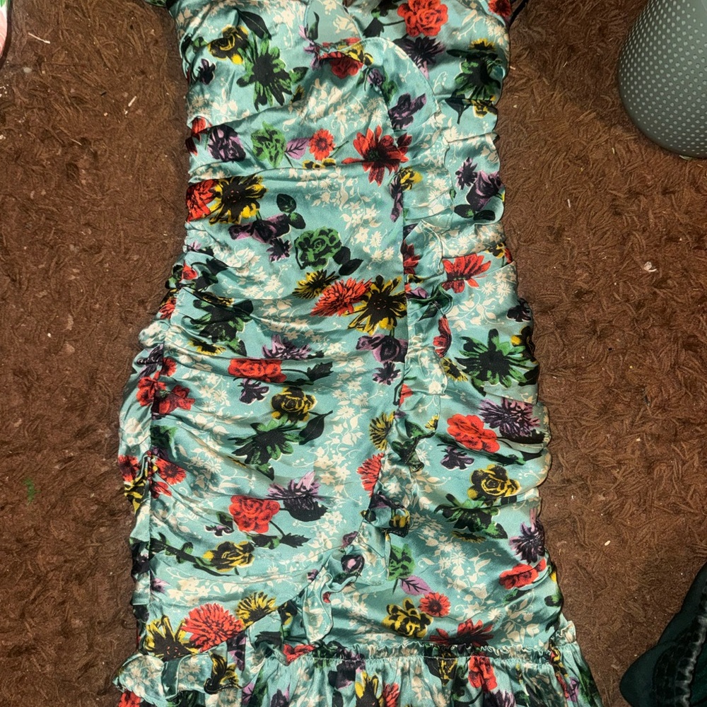 Betsey Johnson Blue Zippered Garment